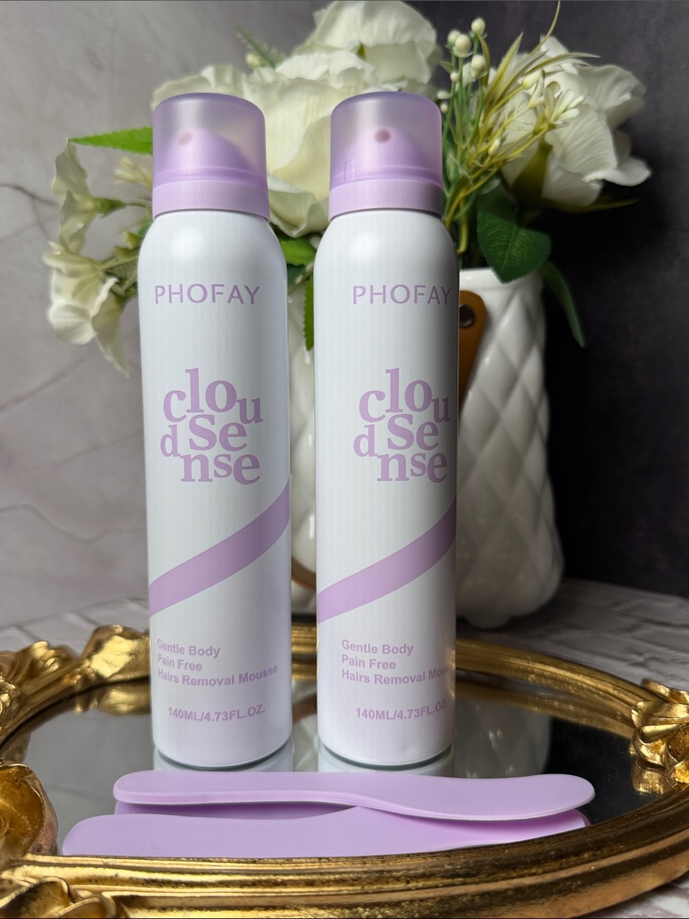 Cloud Sense Gentle Body Hair Removal Mousse - Soft Lilac